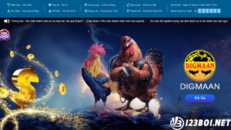 Giới thiệu về sảnh cược đá gà trực tuyến tại 123B09 Casino
